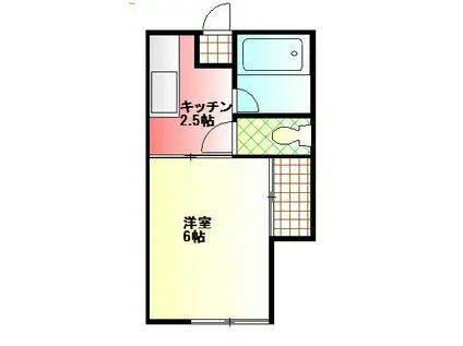 フジハウス(1K/1階)の間取り写真