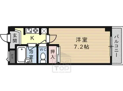 サンライン富田丘(1K/7階)の間取り写真