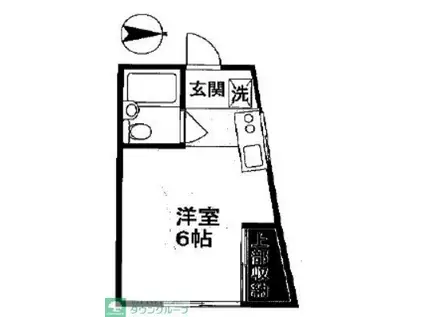 第二小坂荘(ワンルーム/2階)の間取り写真