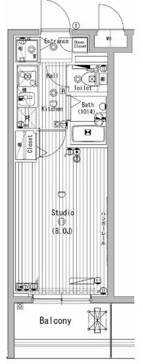 グランド・ガーラ横濱万世町 11階階 間取り