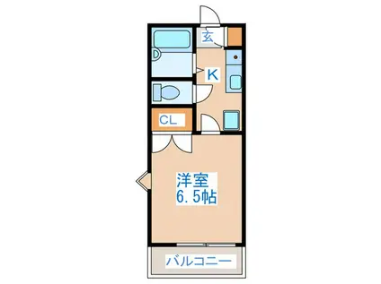 モンシャトー(1K/2階)の間取り写真