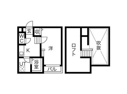 AMPIO日比野(1K/1階)の間取り写真