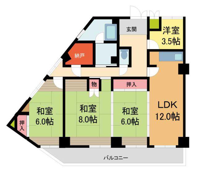 エム苦楽園(4LDK/2階)の間取り写真