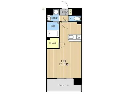 LIBTH本荘プレミア(ワンルーム/8階)の間取り写真