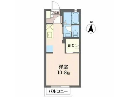 リビエレット・オジェIV(ワンルーム/2階)の間取り写真