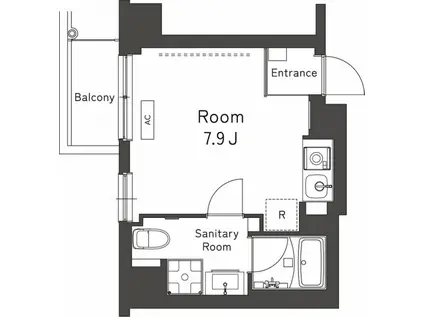 レキシントン・スクエア曙橋(1K/9階)の間取り写真