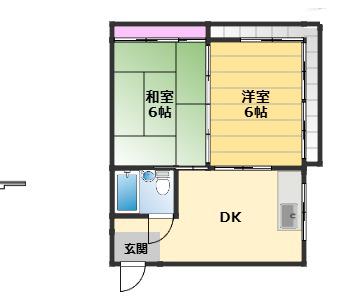 TWIN26(2DK/5階)の間取り写真