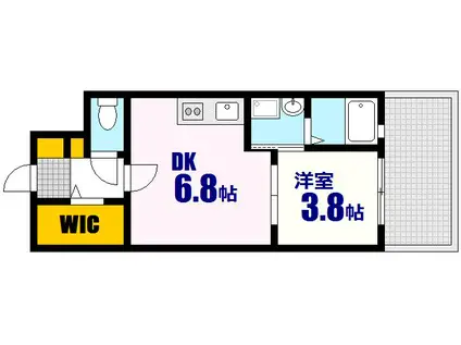 MOKA ESTA(1DK/3階)の間取り写真