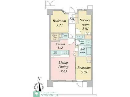 トラープランド蒼麗館(2SLDK/1階)の間取り写真