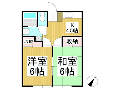 コーポ生田(2K/1階)の間取り写真