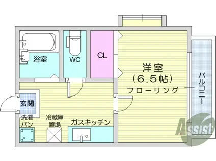 ガーデンワコー壱番館(1K/1階)の間取り写真