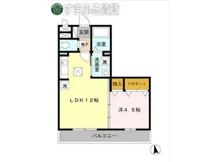 サクセスIII(1LDK/1階)の間取り写真