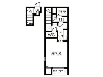 MAGIK(1K/2階)の間取り写真