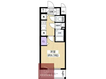 ララプレイス京橋シティオス(1K/3階)の間取り写真