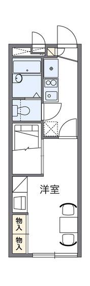 レオパレスクレール住吉(1K/1階)の間取り写真