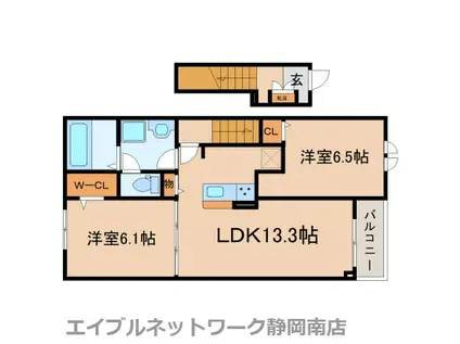 T-TASHIRO II(2LDK/2階)の間取り写真
