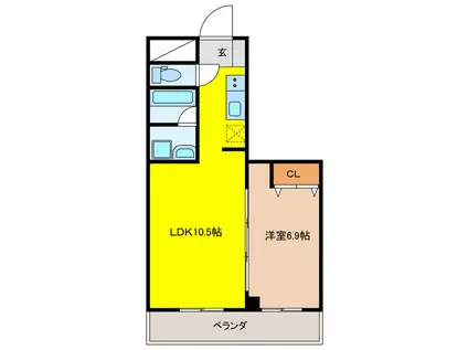 U・TOPIA60(1LDK/4階)の間取り写真