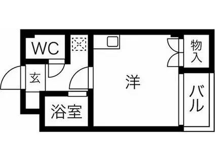 ナニワIII番館(ワンルーム/3階)の間取り写真