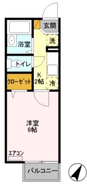 サンコーポ(1K/2階)の間取り写真