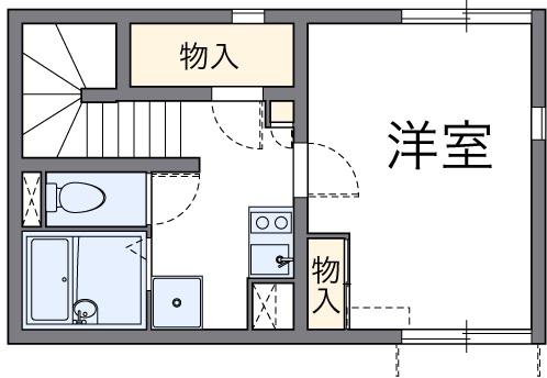 レオネクストカレン(1K/2階)の間取り写真