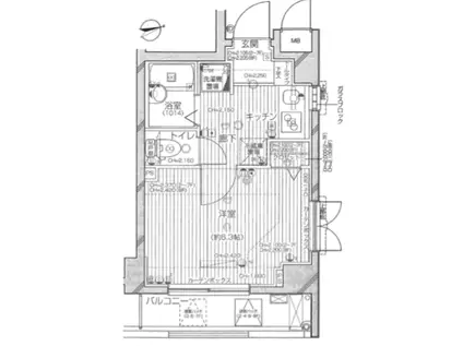 ラグジュアリーアパートメントデュオ神楽坂(1K/6階)の間取り写真