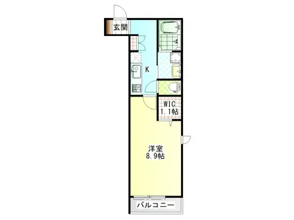 セレーノ栄(1K/3階)の間取り写真