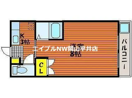 ラ・パルテール豊浜壱番館(1K/4階)の間取り写真