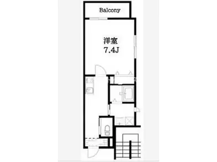AIR TOWER OTSUKA(1K/2階)の間取り写真