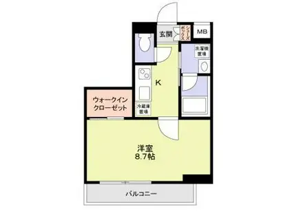 XEBEC方南町(1K/5階)の間取り写真