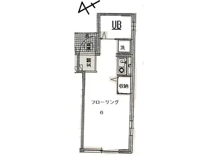 みちまたビル(1K/2階)の間取り写真
