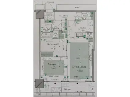 ザ・タワー十条(2LDK/16階)の間取り写真