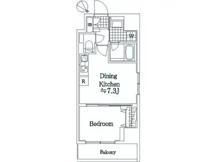 リヴシティ横濱関内弐番館(1DK/9階)の間取り写真
