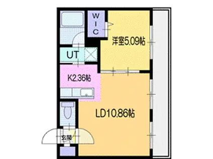 アルトゥーラ(1LDK/2階)の間取り写真