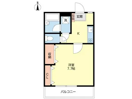 ハイツアトール(1K/2階)の間取り写真