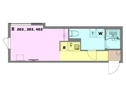 WILLE NISHIARAI II(ワンルーム/2階)の間取り写真