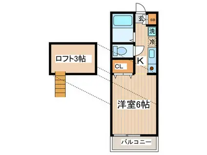 リラ・ハウス(1K/1階)の間取り写真