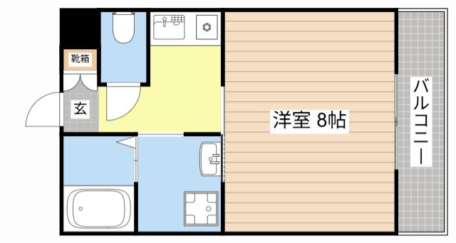 ハイツFORYOUII(1K/1階)の間取り写真
