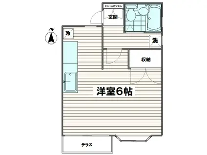 ウィンプラザNK(ワンルーム/1階)の間取り写真