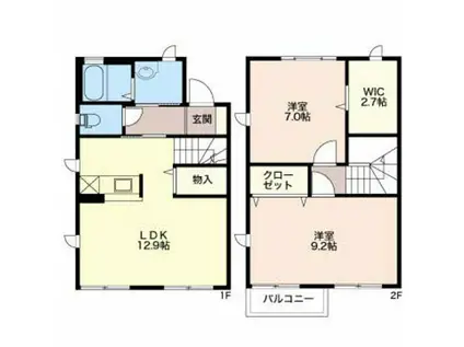 フレシールC(2LDK/1階)の間取り写真