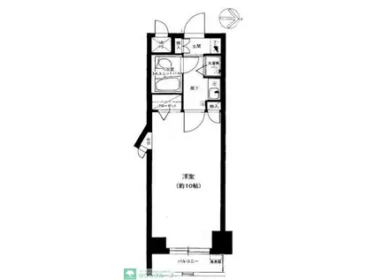 ライオンズマンション座間第2(1K/5階)の間取り写真