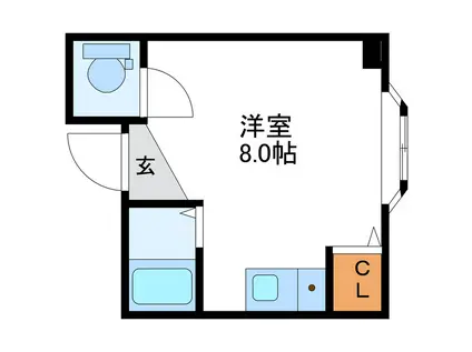 コーポ中瀬(ワンルーム/4階)の間取り写真