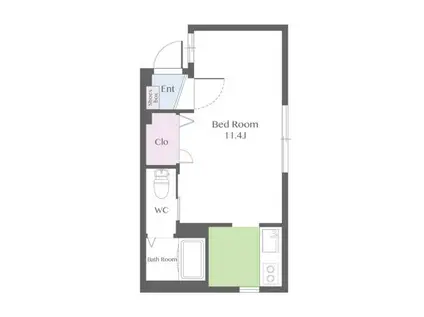 ガーデンハイム馬込(ワンルーム/1階)の間取り写真