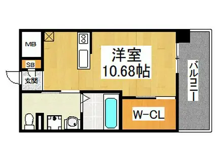 リズィエール(ワンルーム/5階)の間取り写真