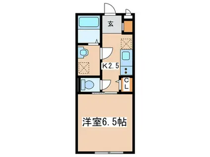 メゾン・ボロネーゼ(1K/1階)の間取り写真