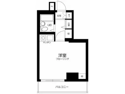 横浜平沼ダイカンプラザⅢ(ワンルーム/9階)の間取り写真
