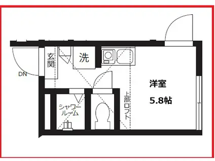 ムーサ北千住(ワンルーム/2階)の間取り写真