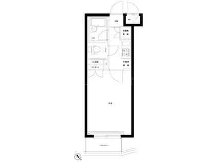 ルーブル溝の口弐番館(1K/4階)の間取り写真