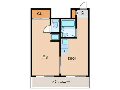 ドミトリー魚崎(1DK/1階)の間取り写真