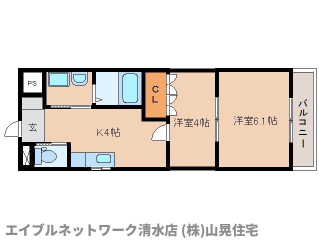 コリカールアルベ(2K/3階)の間取り写真