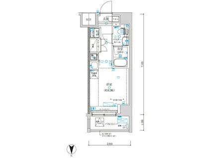 エルフォルテ品川フェリス(ワンルーム/3階)の間取り写真